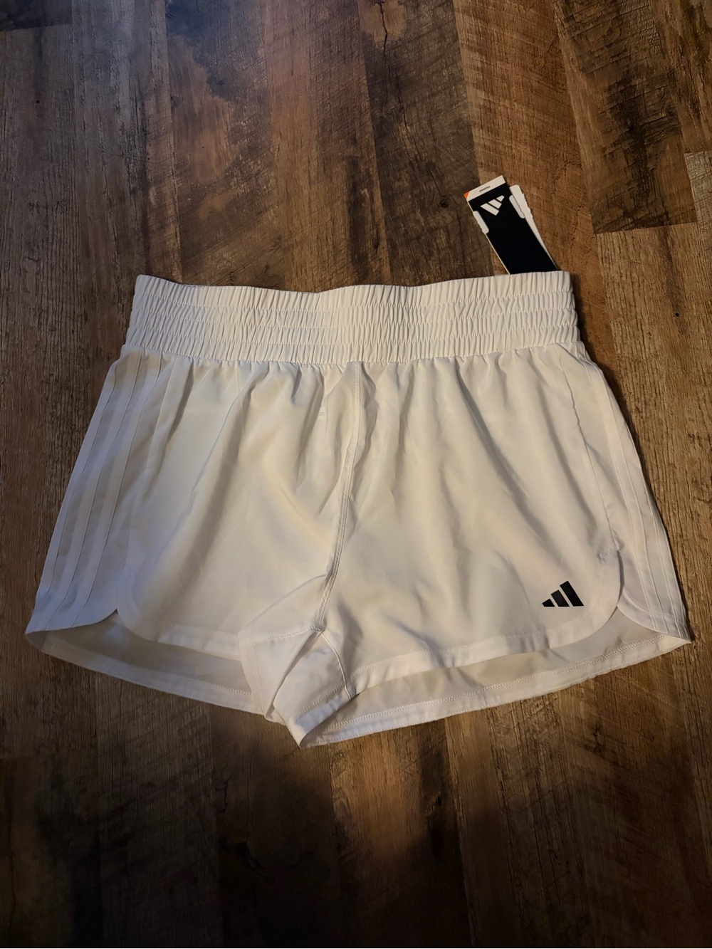 Adidas Women’s White Performance Running Pacer Shorts